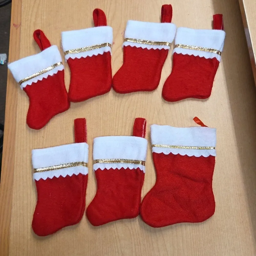 Homemade Mom And Dad Christmas‎ Stockings, Door Knob Covers 7 Stockings